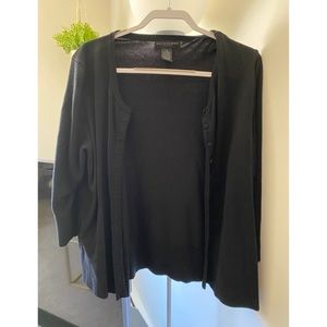 Black cardigan